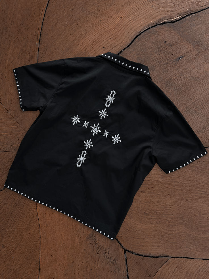 chemise vintage à perles