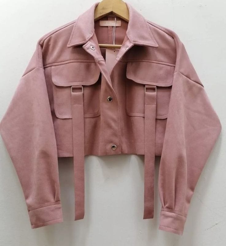 pink leather jacket