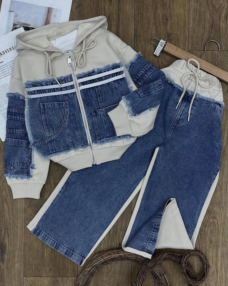 Denim cord set